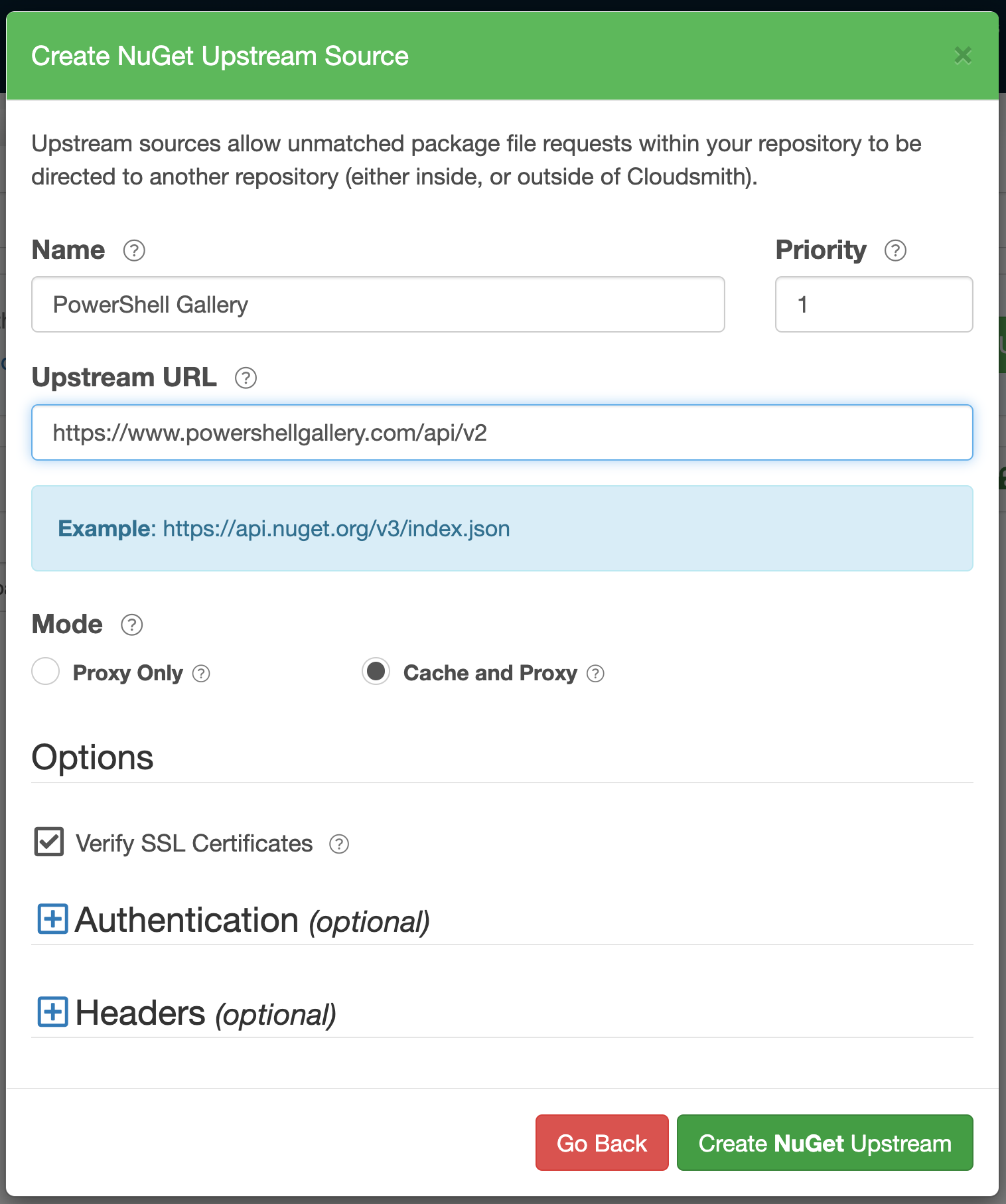 how to create your first nuget upstream on the cloudsmith platform